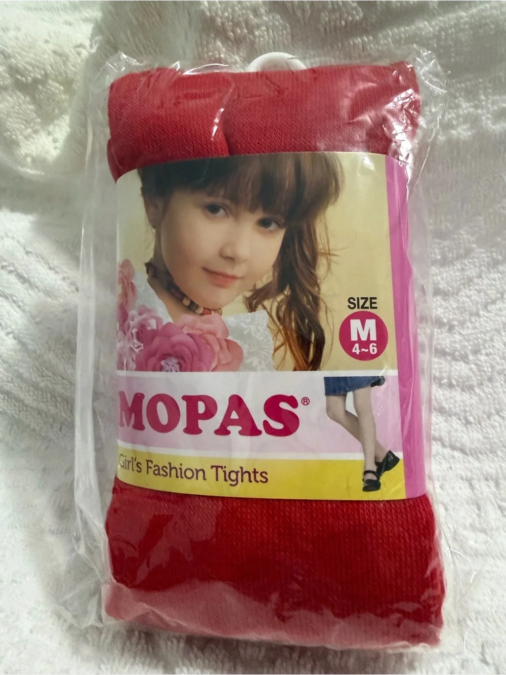 4 Girls' Fashion Tights - Gray (Size M 4-6)